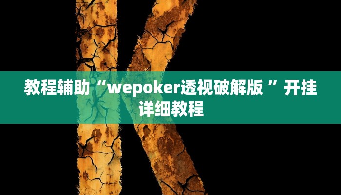 教程辅助“wepoker透视破解版 ”开挂详细教程