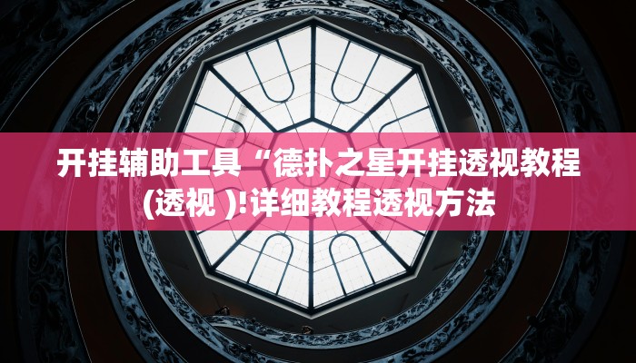 开挂辅助工具“德扑之星开挂透视教程(透视 )!详细教程透视方法