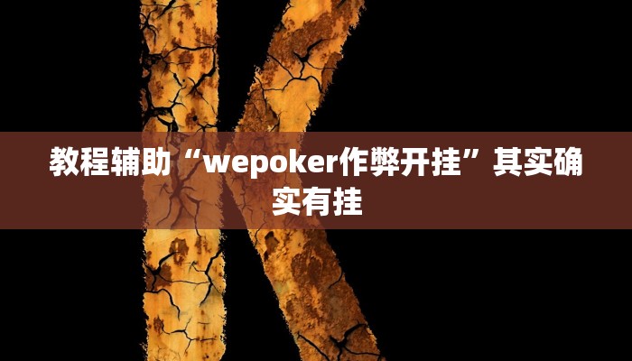 教程辅助“wepoker作弊开挂”其实确实有挂