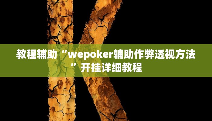 教程辅助“wepoker辅助作弊透视方法”开挂详细教程