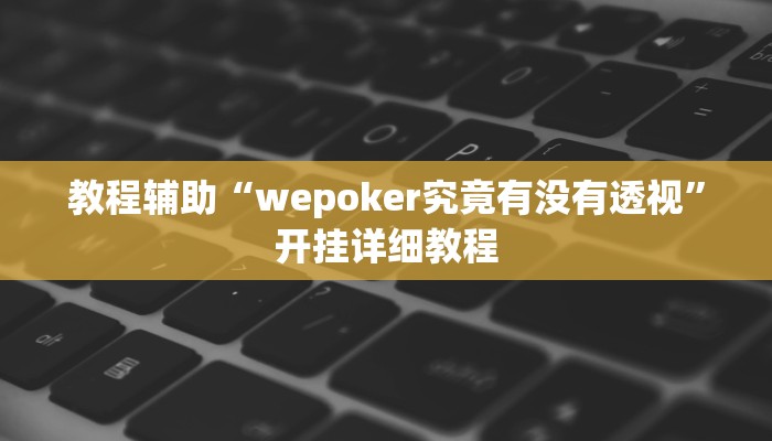 教程辅助“wepoker究竟有没有透视”开挂详细教程