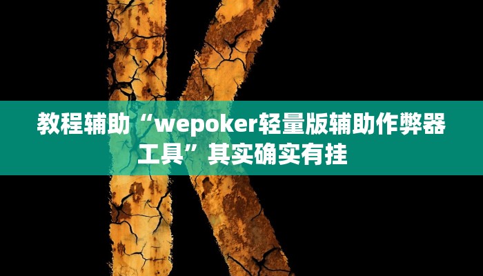 教程辅助“wepoker轻量版辅助作弊器工具”其实确实有挂