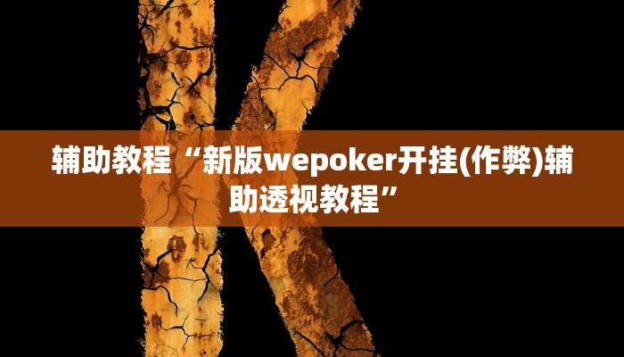 辅助教程“新版wepoker开挂(作弊)辅助透视教程”