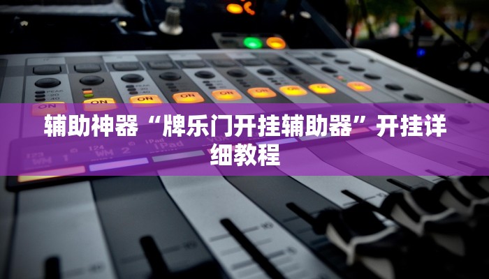 辅助神器“牌乐门开挂辅助器”开挂详细教程