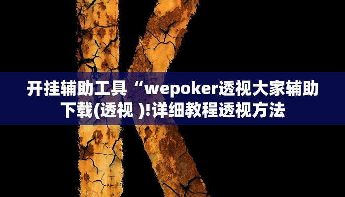 开挂辅助工具“wepoker透视大家辅助下载(透视 )!详细教程透视方法