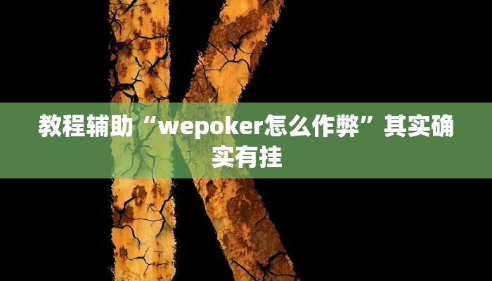 教程辅助“wepoker怎么作弊”其实确实有挂