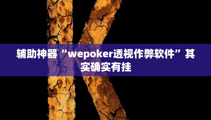 辅助神器“wepoker透视作弊软件”其实确实有挂