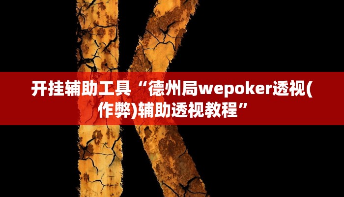 开挂辅助工具“德州局wepoker透视(作弊)辅助透视教程”